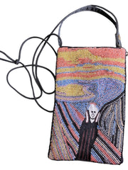 Load image into Gallery viewer, Vintage Beaded Edvard Munch The Scream Art Purse Bamboo Trading Co Bag
