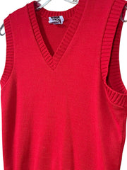 Load image into Gallery viewer, Vintage Red Knit Sweater Vest | Unisex Women’s Small Men’s XS | Made in USA