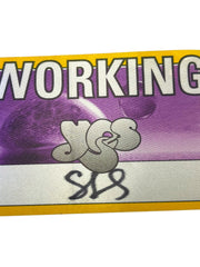 Load image into Gallery viewer, Vintage YES Band Working Backstage Pass Sticker Purple Yellow