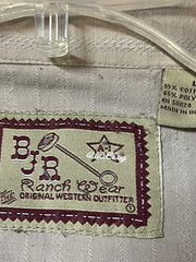 Load image into Gallery viewer, BJR Ranchwear Men’s Western Snap Button Shirt Greige Beige Gray L Cotton Blend