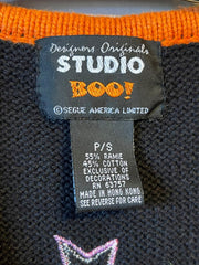 Load image into Gallery viewer, Vintage 90s Studio Boo Halloween Sweater Vest P/S Pumpkin Witch Cat Embroidered