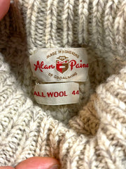 Load image into Gallery viewer, Alan Paine All Wool Chunky Ribbed Turtleneck Sweater Made in Hong Kong Size 44 - Lisa Lassi