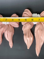 Load image into Gallery viewer, Vintage 1991 HOMCO Pink Bow Wall Plaques Set of 2 Home Interiors 7601 USA
