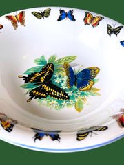 Load image into Gallery viewer, Butterfly Serving Bowl Set 2pc Vintage Cottage Garden Tabletop Unlimited