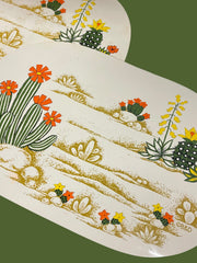 Load image into Gallery viewer, Vintage Desert Cactus Placemats Set of 2 – Southwestern Floral Vinyl Mats - Lisa Lassi