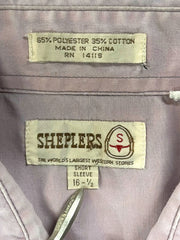 Load image into Gallery viewer, SOLD - Vintage Sheplers Western Snap Shirt 16.5 Men’s Large Distressed Workwear Project - Lisa Lassi