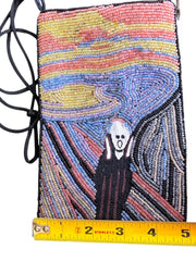 Load image into Gallery viewer, Vintage Beaded Edvard Munch The Scream Art Purse Bamboo Trading Co Bag
