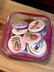 Load image into Gallery viewer, 6 Pack Pink Western Badge Button Set