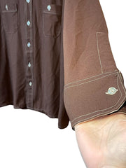 Load image into Gallery viewer, 1960s Vintage Arrow “Doubler Doubler” Brown Button-Up Shirt