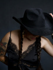 Load image into Gallery viewer, Black Celestial Cowboy Hat