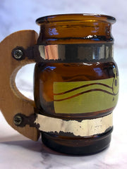 Load image into Gallery viewer, Vintage Opryland USA Nashville Amber Glass Mini Mug Toothpick Holder Souvenir