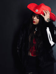 Load image into Gallery viewer, SOLD - Iron Fist XS Black Faux Fur Skeleton Jacket