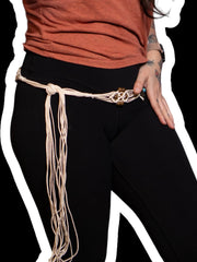Load image into Gallery viewer, Front Tie Boho Macrame Belt