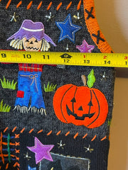Load image into Gallery viewer, Vintage 90s Studio Boo Halloween Sweater Vest P/S Pumpkin Witch Cat Embroidered