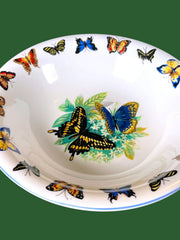 Load image into Gallery viewer, Butterfly Serving Bowl Set 2pc Vintage Cottage Garden Tabletop Unlimited