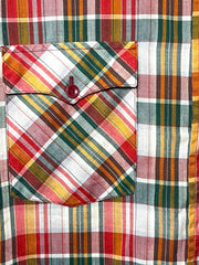 Load image into Gallery viewer, Vintage Roebucks Plaid Button Up Shirt Men’s Medium Short Sleeve Western