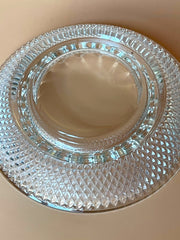 Load image into Gallery viewer, Vintage Clear Glass Hobnail Diamond Point Ashtray 6.25" MCM Pressed Glass