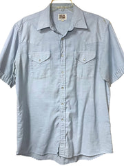 Load image into Gallery viewer, Vintage Ely Cattleman Western Shirt 16.5 | Distressed Light Blue Snap Shirt XL