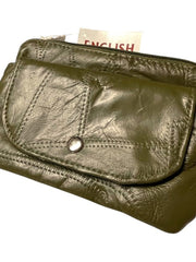 Load image into Gallery viewer, Olive Green English Leather Coin Purse – New