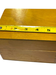 Load image into Gallery viewer, Vintage Dovetail Wood Recipe Box w/ New Cards & Dividers Kitchen Organizer