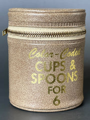 Load image into Gallery viewer, Vintage Camping Cup Set for 6 With Matching Spoons Travel Case Retro