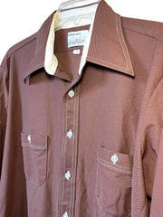 Load image into Gallery viewer, 1960s Vintage Arrow “Doubler Doubler” Brown Button-Up Shirt