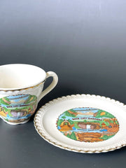 Load image into Gallery viewer, Vintage Rock City Gardens Lookout Mountain TN Cup Saucer Souvenir Set