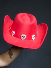 Load image into Gallery viewer, Red Heart Cowboy Hat