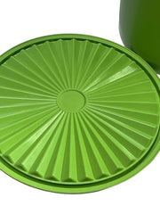 Load image into Gallery viewer, Vintage Tupperware Servalier Maxi Canister #809-13 Green w/ Sunburst Lid