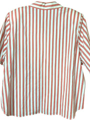 Load image into Gallery viewer, Vintage ACT III Plus Pink Tan Stripe Short Sleeve Button Up Shirt USA Made