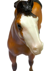 Load image into Gallery viewer, Breyer Clydesdale Foal Bluebell Model Horse Figurine Brown White Vintage