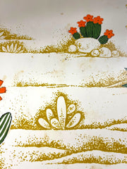 Load image into Gallery viewer, Vintage Desert Cactus Placemats Set of 2 – Southwestern Floral Vinyl Mats - Lisa Lassi