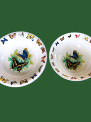 Load image into Gallery viewer, Butterfly Serving Bowl Set 2pc Vintage Cottage Garden Tabletop Unlimited
