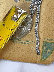 Load image into Gallery viewer, Vintage Catholic 6-in-1 Medal Necklace Japan Call a Priest Original Card