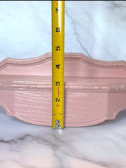 Load image into Gallery viewer, Vintage Burwood Pink Wall Shelf 14" Ornate Molded Plastic Made in USA