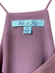 Load image into Gallery viewer, SOLD - šø She + Sky Dusty Rose Faux Suede Fringe Tank Top ā Size Small - Lisa Lassi