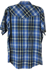 Load image into Gallery viewer, SOLD - Ely Cattleman Vintage Western Snap Shirt – Blue Plaid – Short Sleeve - Lisa Lassi