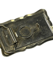 Load image into Gallery viewer, Vintage Engraved Silver-Tone Belt Buckle with Starburst Design | Western Classic