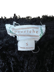 Load image into Gallery viewer, š¤ Black Shaggy Textured Cropped Sweater ā Size S