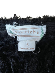 Load image into Gallery viewer, SOLD - š¤ Black Shaggy Textured Cropped Sweater ā Size S - Lisa Lassi