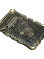 Load image into Gallery viewer, Vintage Engraved Silver-Tone Belt Buckle with Starburst Design | Western Classic