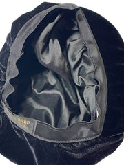 Load image into Gallery viewer, SOLD - Vintage A. Brod Velvet Newsboy Cap – Black Soft Velvet, Lined