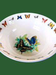 Load image into Gallery viewer, Butterfly Serving Bowl Set 2pc Vintage Cottage Garden Tabletop Unlimited
