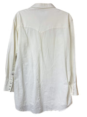 Load image into Gallery viewer, ELY Cattleman Western Shirt Mens XL White Pearl Snap Distressed Workwear 17.5/33
