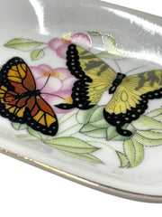 Load image into Gallery viewer, SOLD - š¦ Vintage Butterfly Trinket Dish / Ring Dish ā Gold Trim Porcelain - Lisa Lassi