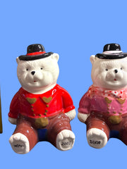 Load image into Gallery viewer, Winn-Dixie 2008 Collector Winn & Dixie Western Bear Salt Pepper Shakers NIB