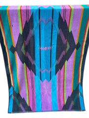 Load image into Gallery viewer, Vintage Terry Treasure Bath Beach Towel Southwestern Geometric 80s 32x58 Cotton