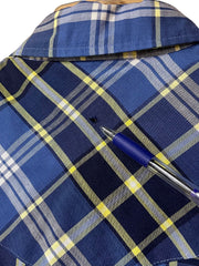 Load image into Gallery viewer, SOLD - Ely Cattleman Vintage Western Snap Shirt – Blue Plaid – Short Sleeve - Lisa Lassi