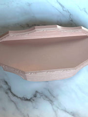 Load image into Gallery viewer, Vintage Burwood Pink Wall Shelf 14" Ornate Molded Plastic Made in USA