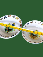 Load image into Gallery viewer, Butterfly Serving Bowl Set 2pc Vintage Cottage Garden Tabletop Unlimited